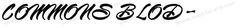 COMMONS BLOD字体转换